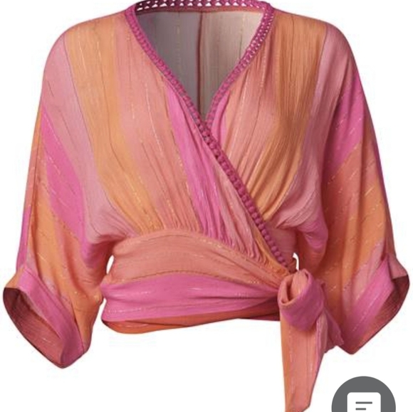 Venus Ombre Stripe Wrap Top - Picture 3 of 8